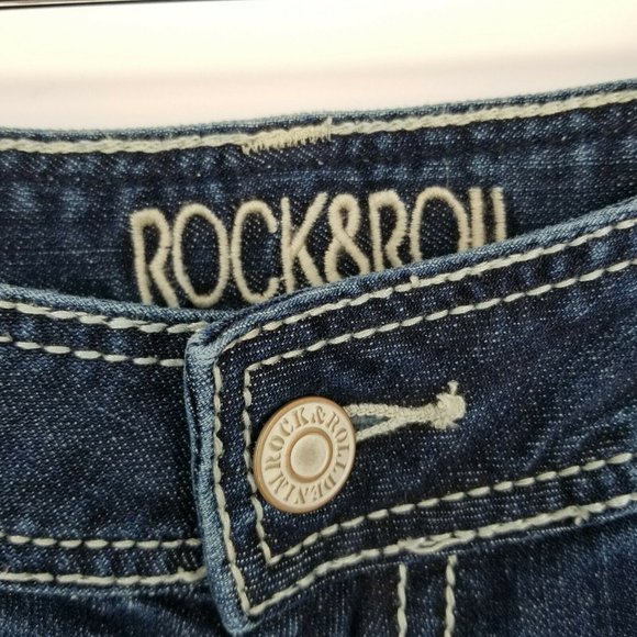 Rock & Roll Womens Blue Boyfriend Jeans Size 31X30 - Picture 4 of 10